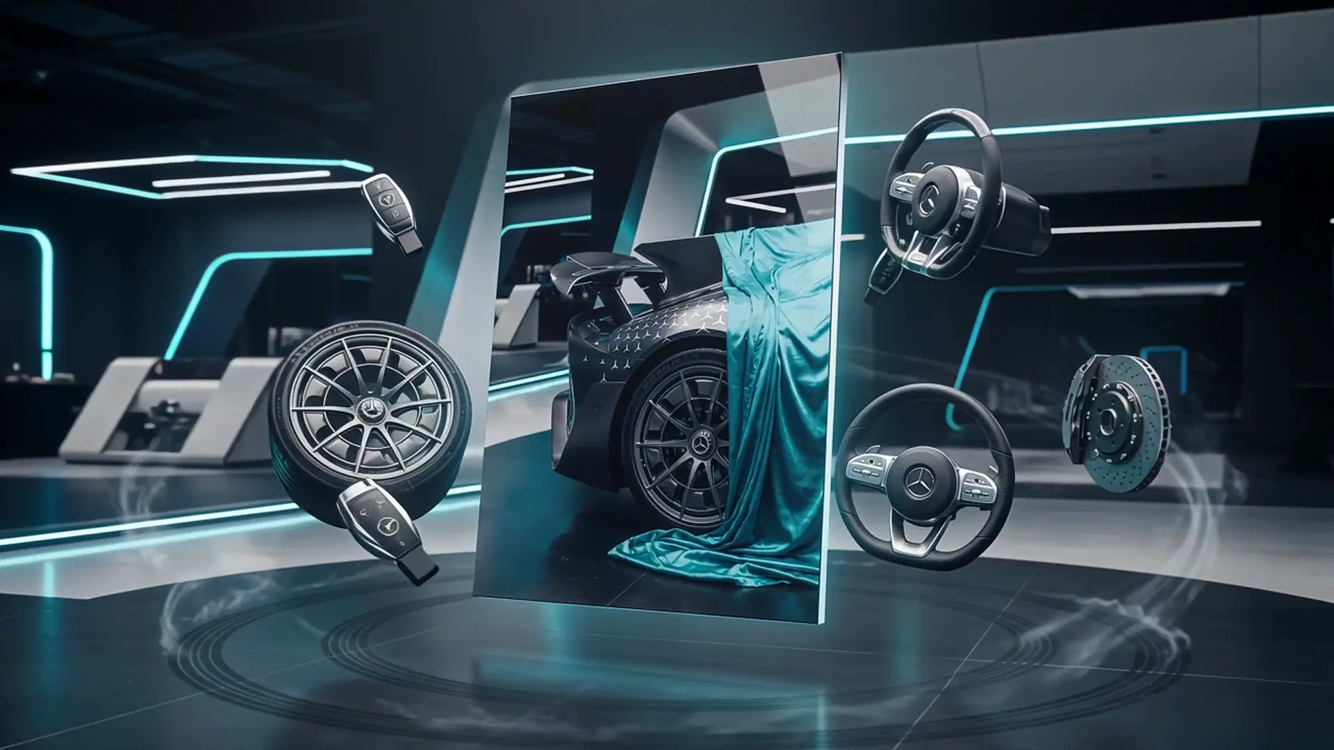 Standbild aus dem GlowRide Produktfilm: Motiv im Scheinwerferlicht